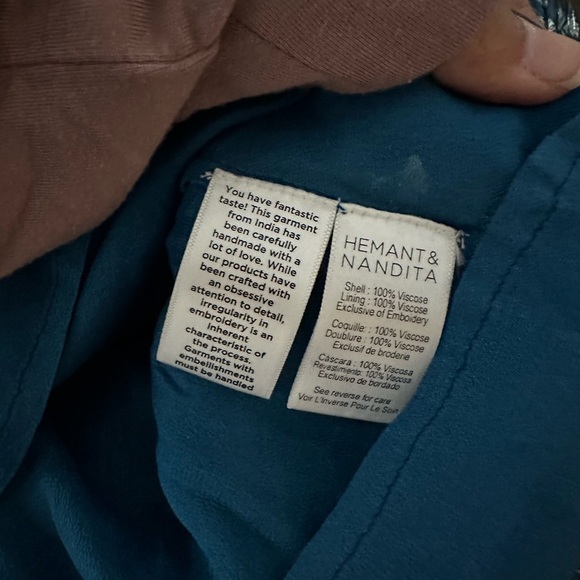 HEMANT AND NANDITA Kaiyo Mini Dress in Blue (7) - Picture 7 of 7